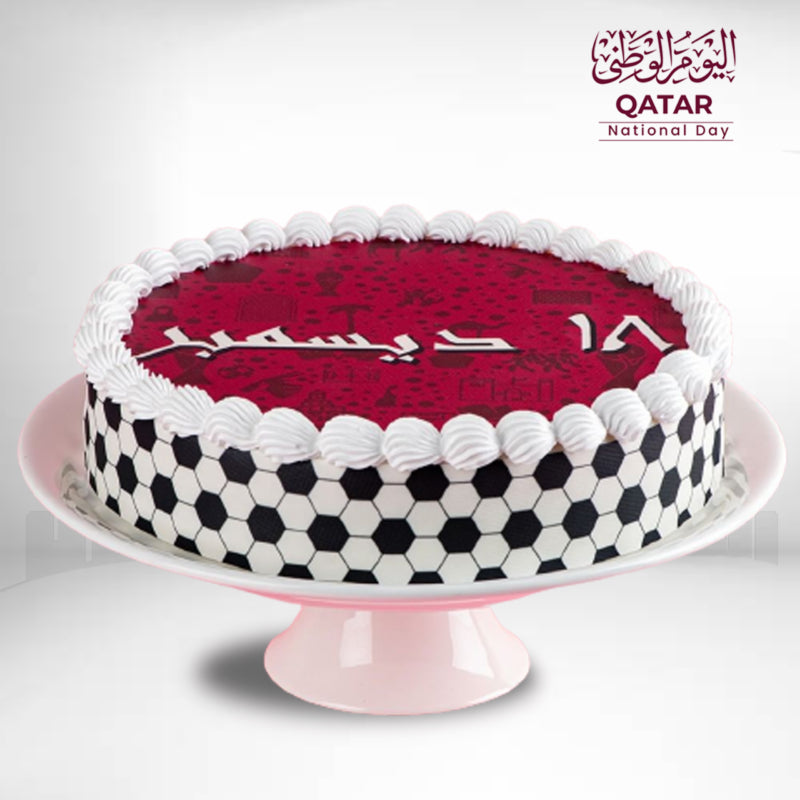 Delicious Qatar National Day theme cake in Qatar