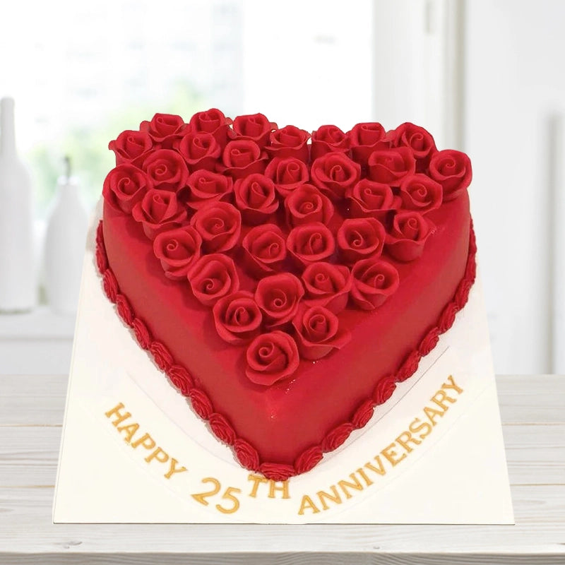 Red Heart Anniversary Cakes Heart Shape Rosette Anniversary Cake red-heart-anniversary-cakes-heart-shape-rosette-anniversary-cake