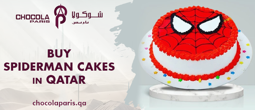 Spiderman cakes online in Qatar