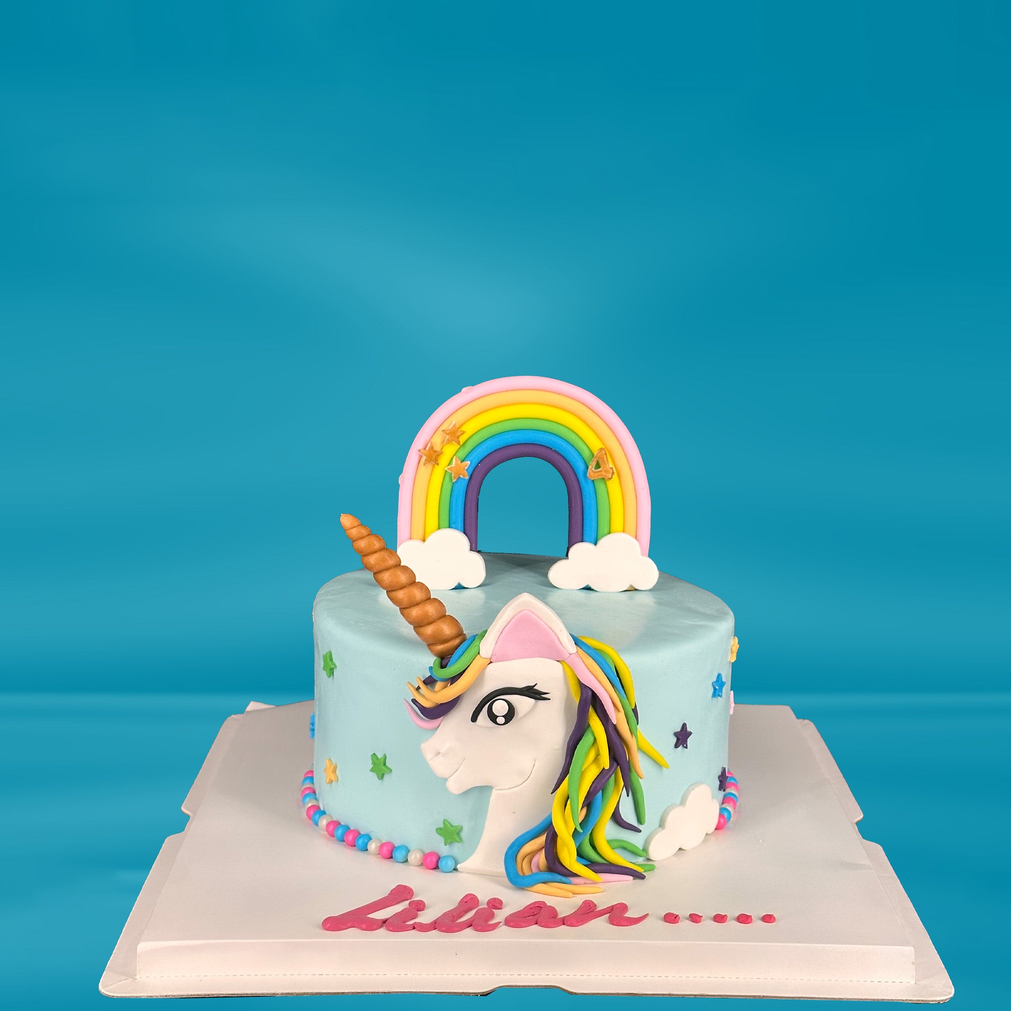 Blue Magic Unicorn Cake