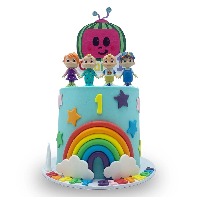 Rainbow Cocomelon Theme Cake in Qatar