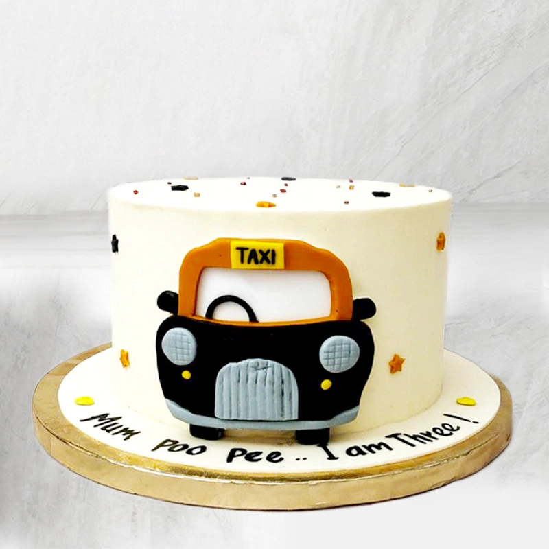 Creamy Taxi Theme Cake – Chocola Paris