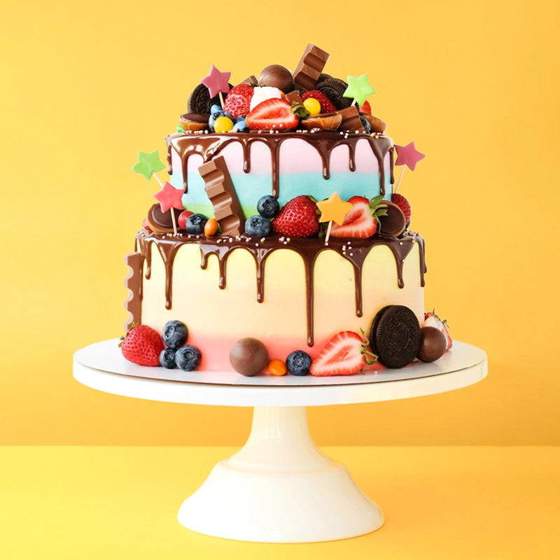 Chocolaty Rainbow Cake