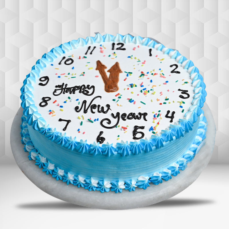 Tempting Blue New Year Cake