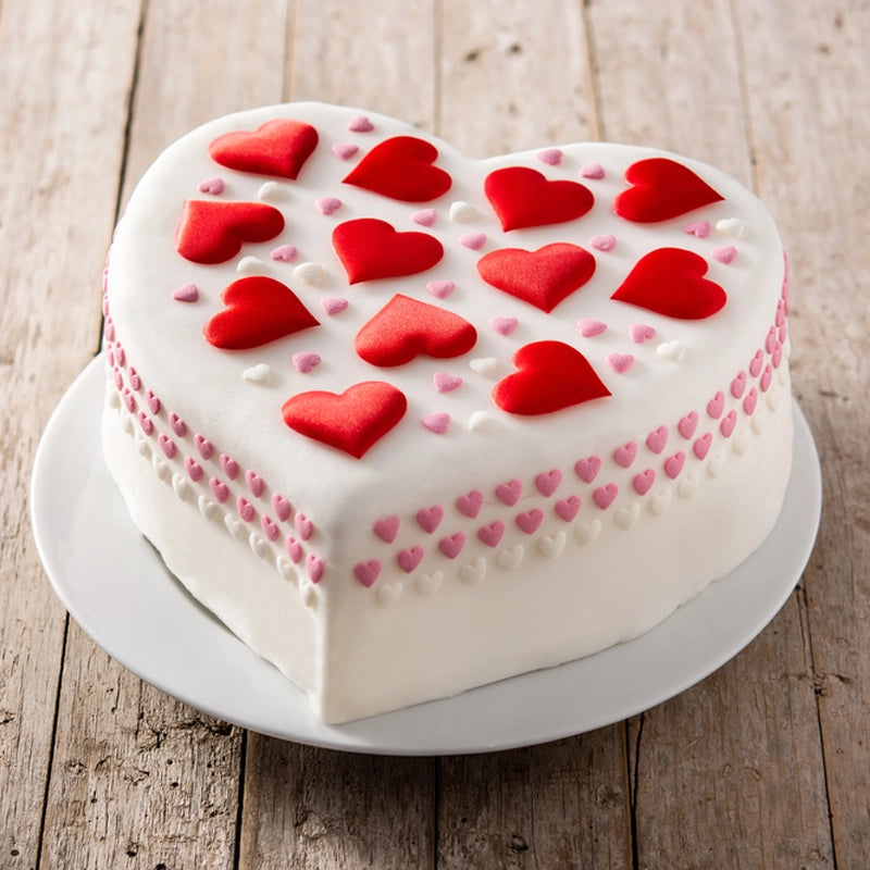 Heart Shaped White cake