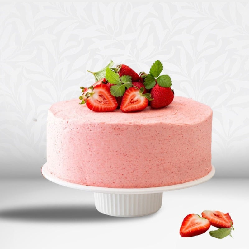 Luscious pink strawberry cake in Qatar