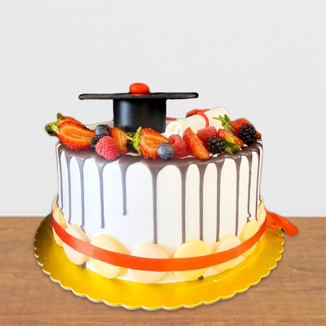 Fruit Loaded Graduation Day Cake