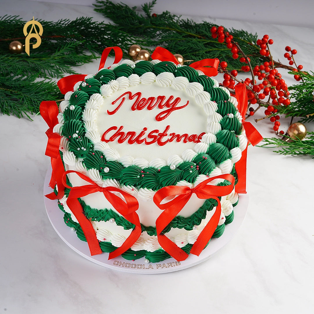 Merry Christmas Cream Cake
