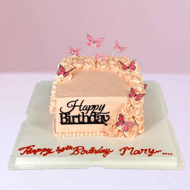 Elegant Butterfly Cake in Qatar