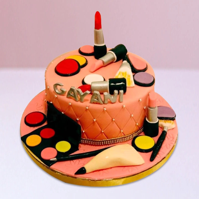 Makeup Kit Theme Cake