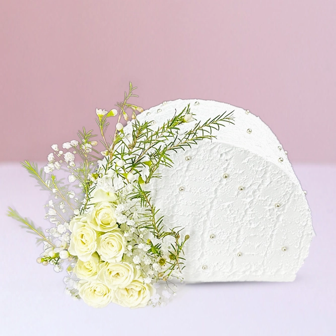 White Cake with Flower