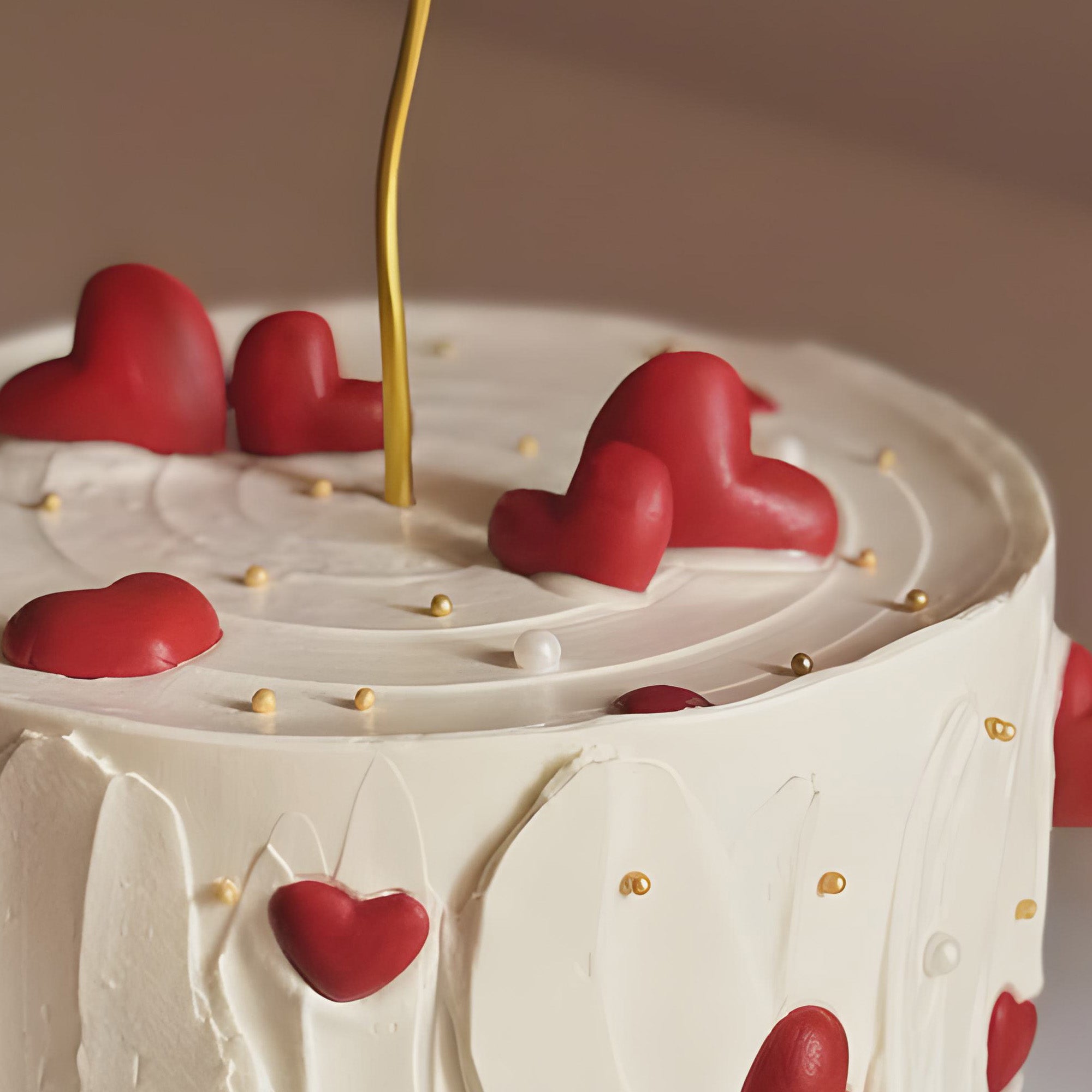 Romantic Red Heart Cake