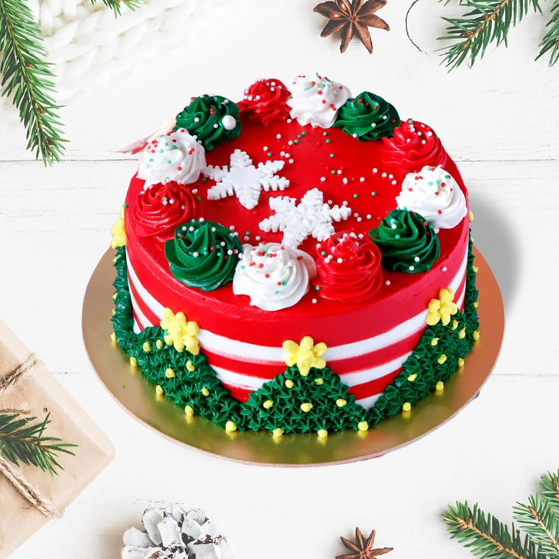 Mouth-watering Christmas Day Theme Cake in qatar