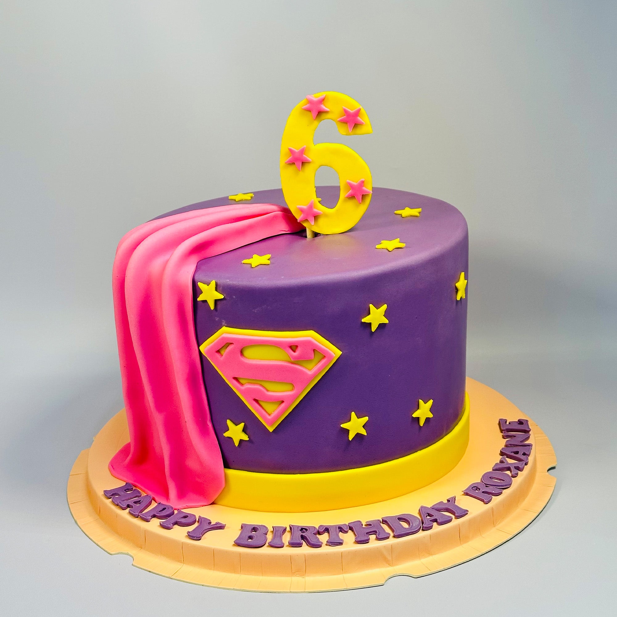 Supergirl theme cake