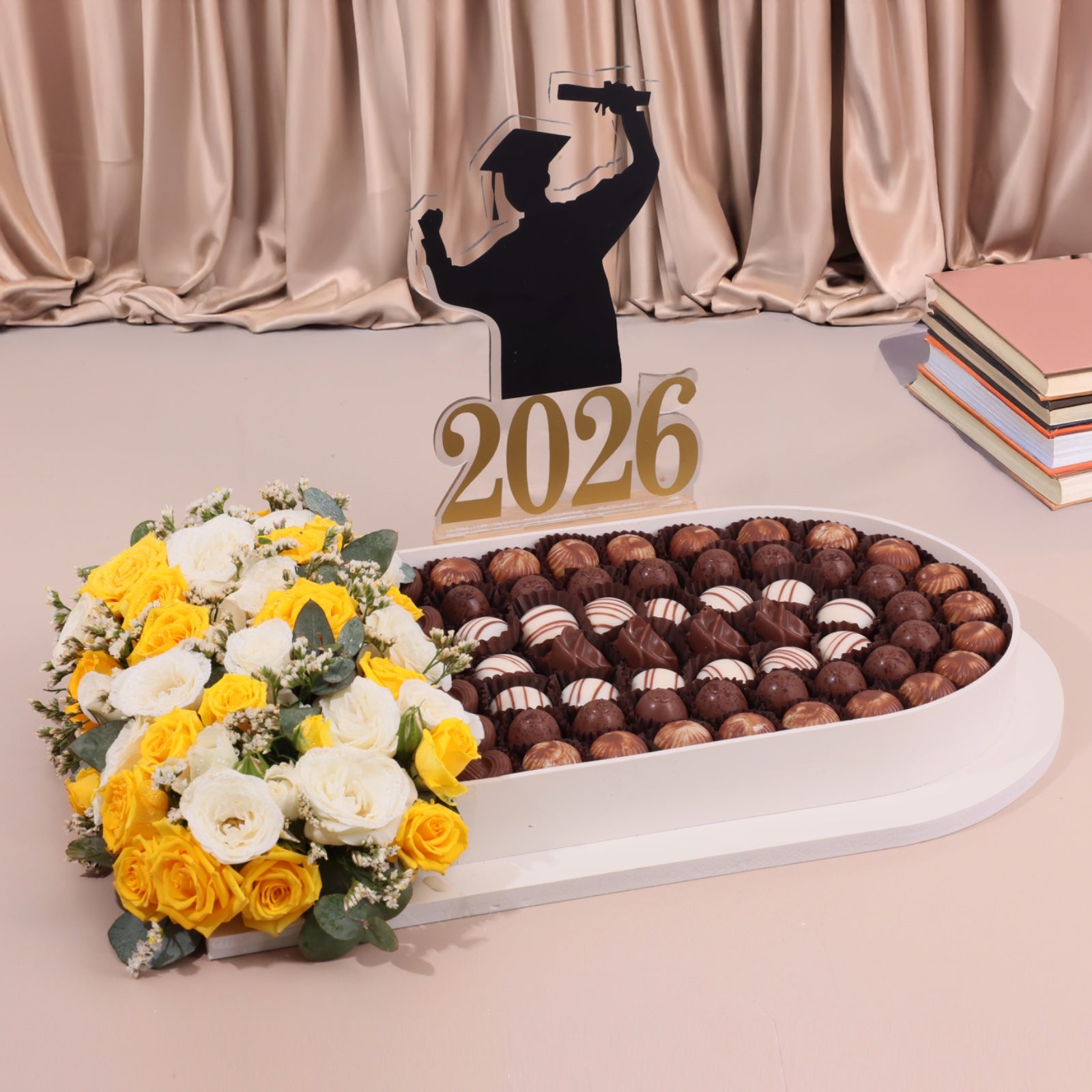 Graduation Flowers & Chocolate Set