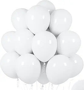 White Latex Party Balloons