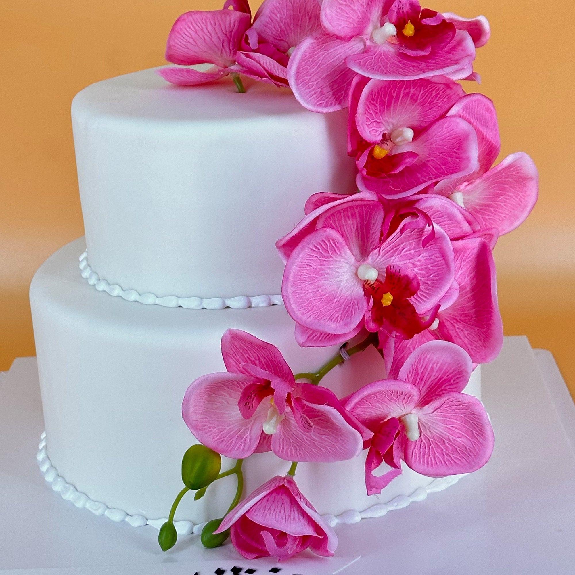 Pink Bloom Two-Tier Cake