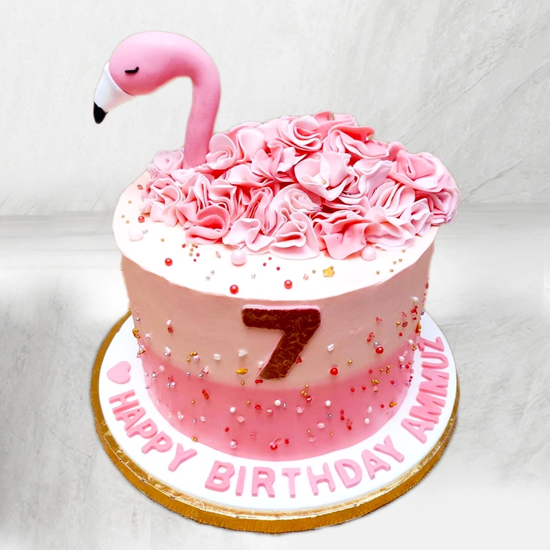 Exotic Flamingo Theme Cake