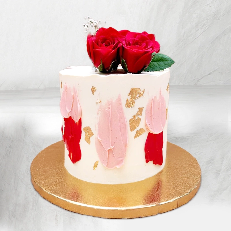 Creamy Rose Cake