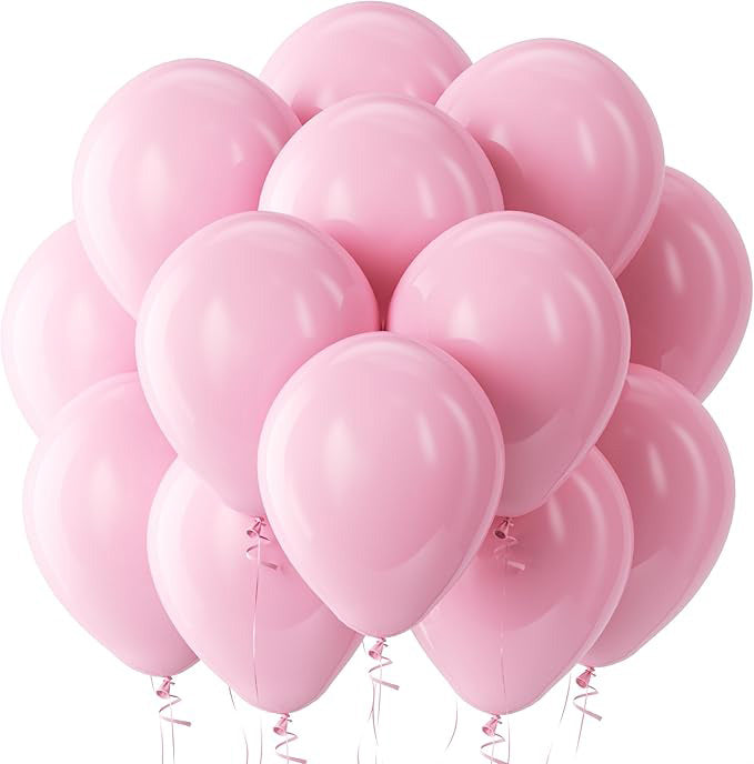 Bezente Pastel Pink Latex Party Balloons