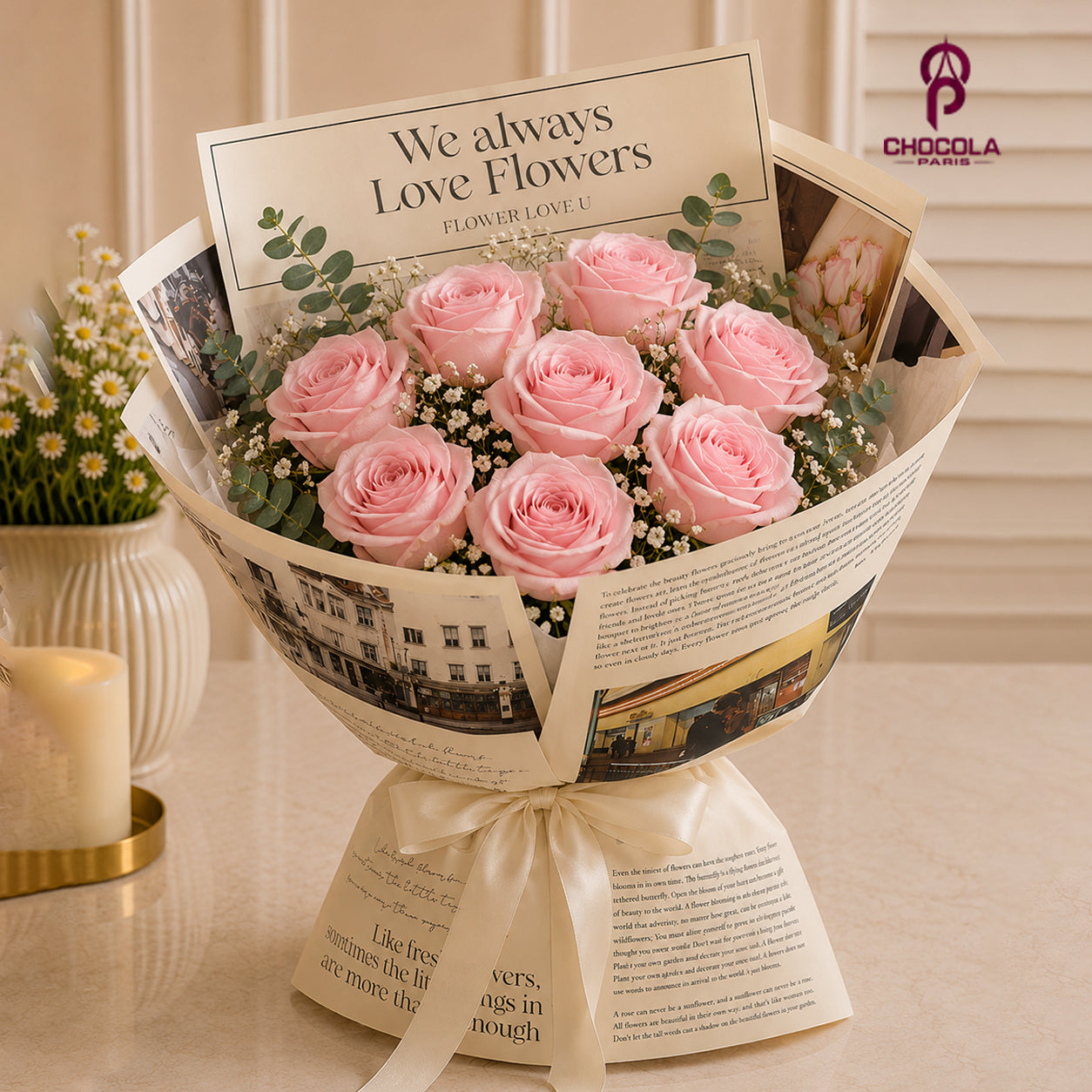 Blush Romance Rose Bouquet