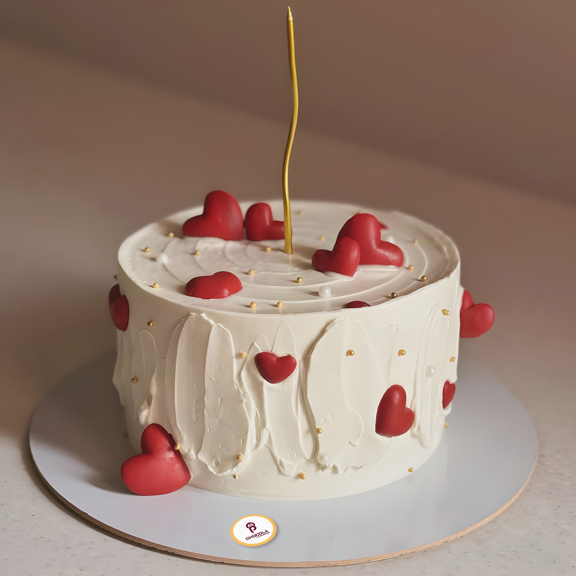 Romantic Red Heart Cake