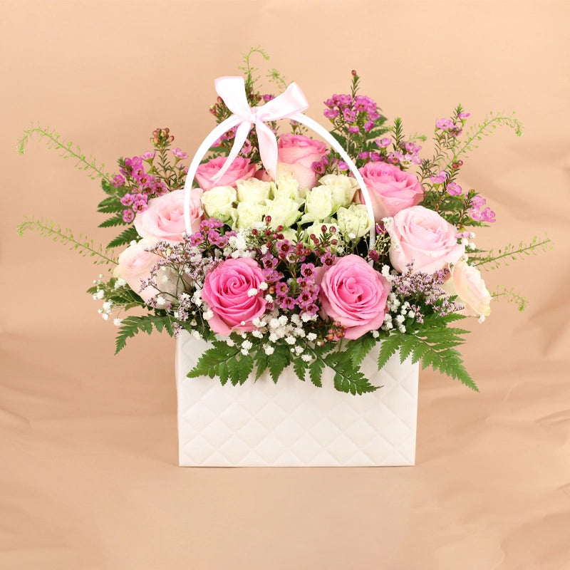 Pure White Elegance Flower Bag