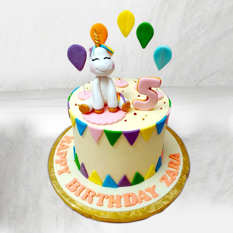 Buttery Yellow Unicorn Cake