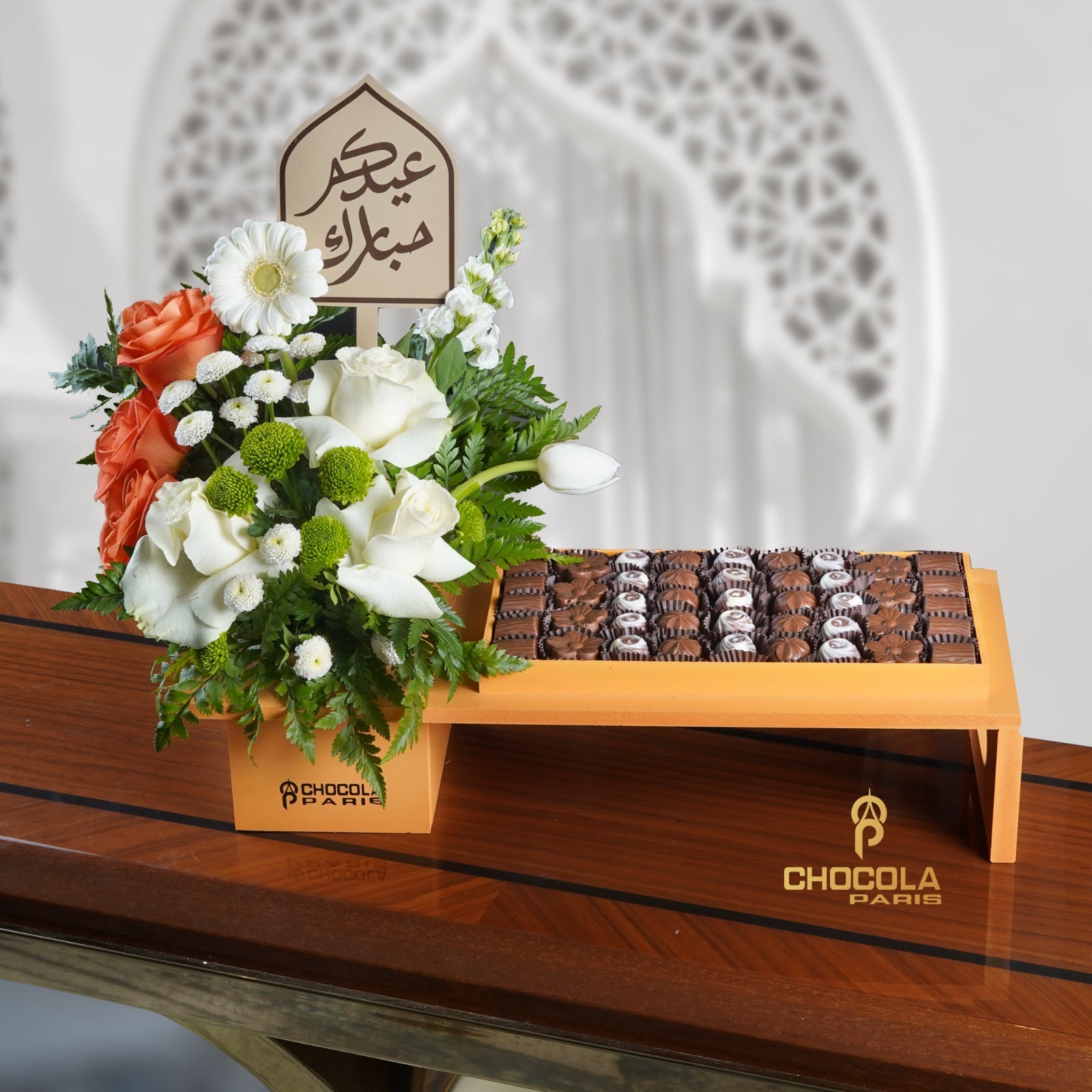 Eid Special belgium chocolate and Floral Hamper