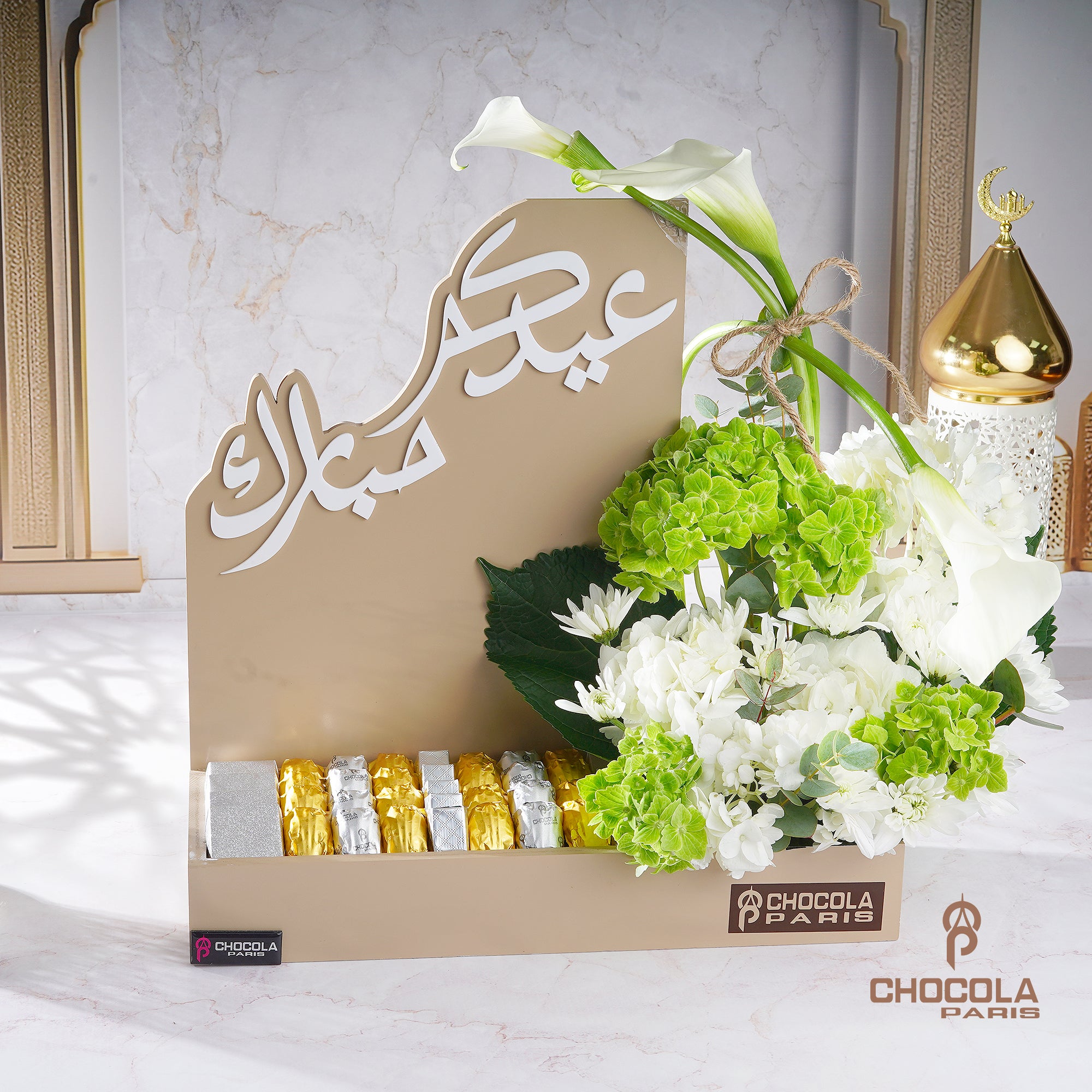Eid Special belgium chocolate and Floral Hamper