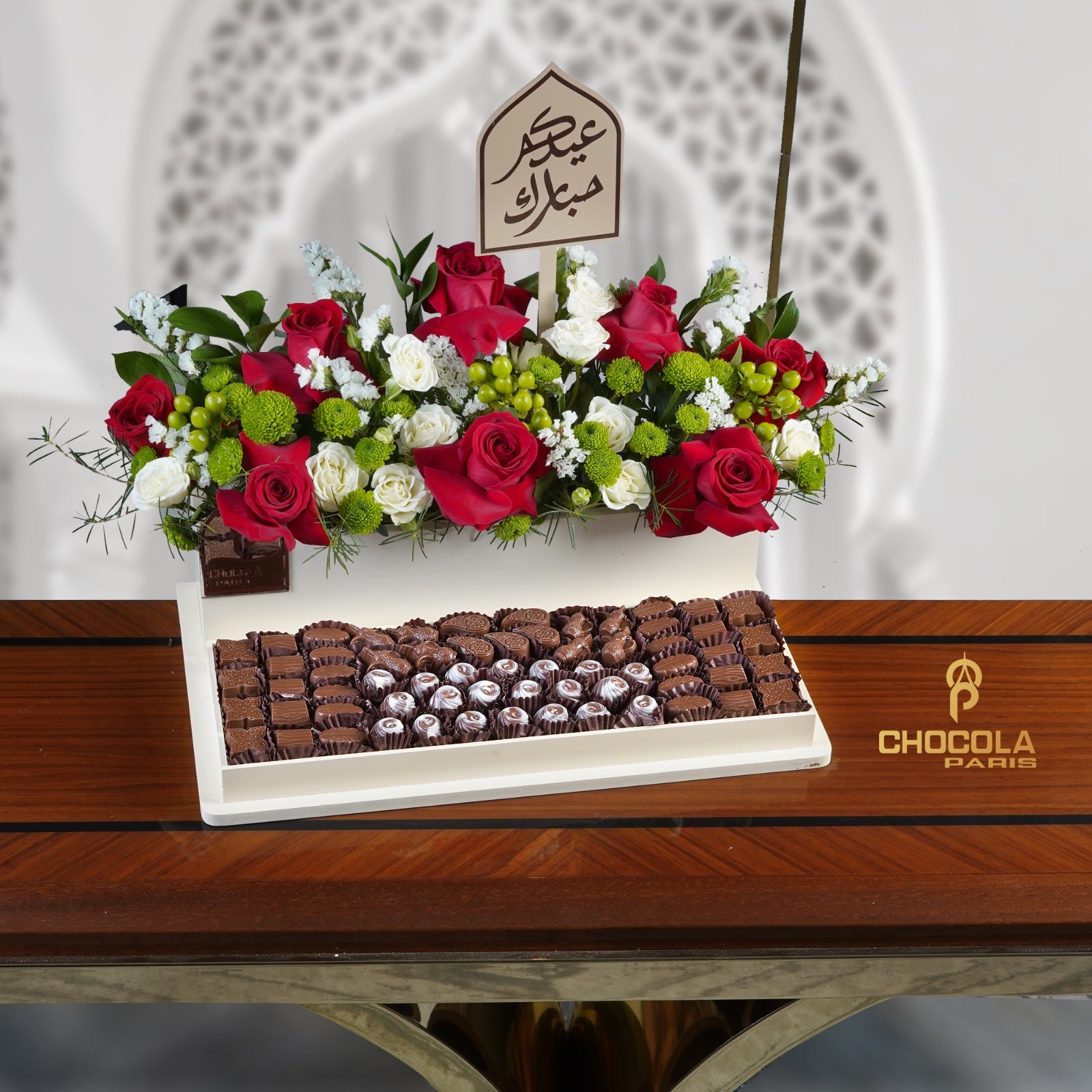Eid Special belgium chocolate and Floral Hamper