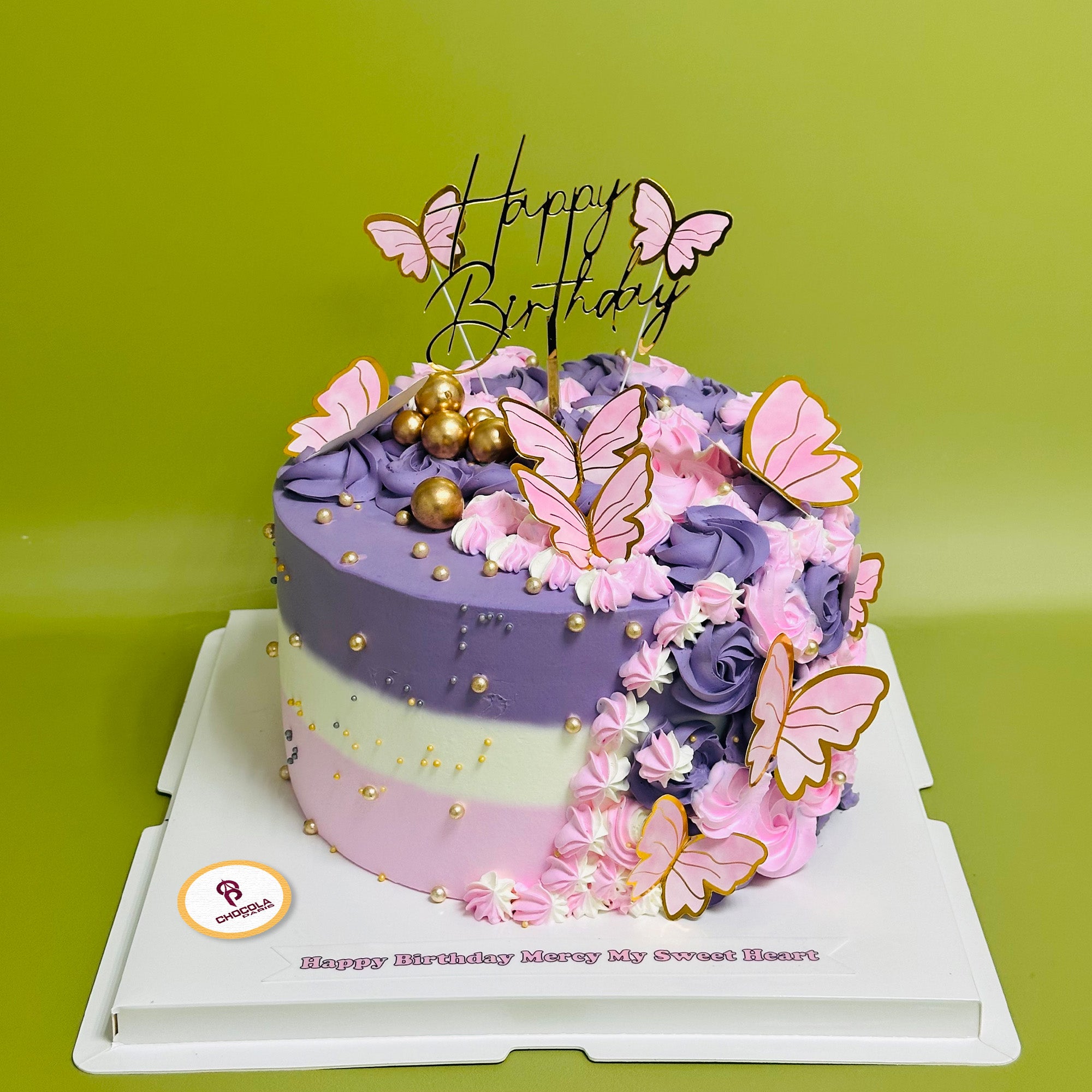 Colourful Butterfly Cake