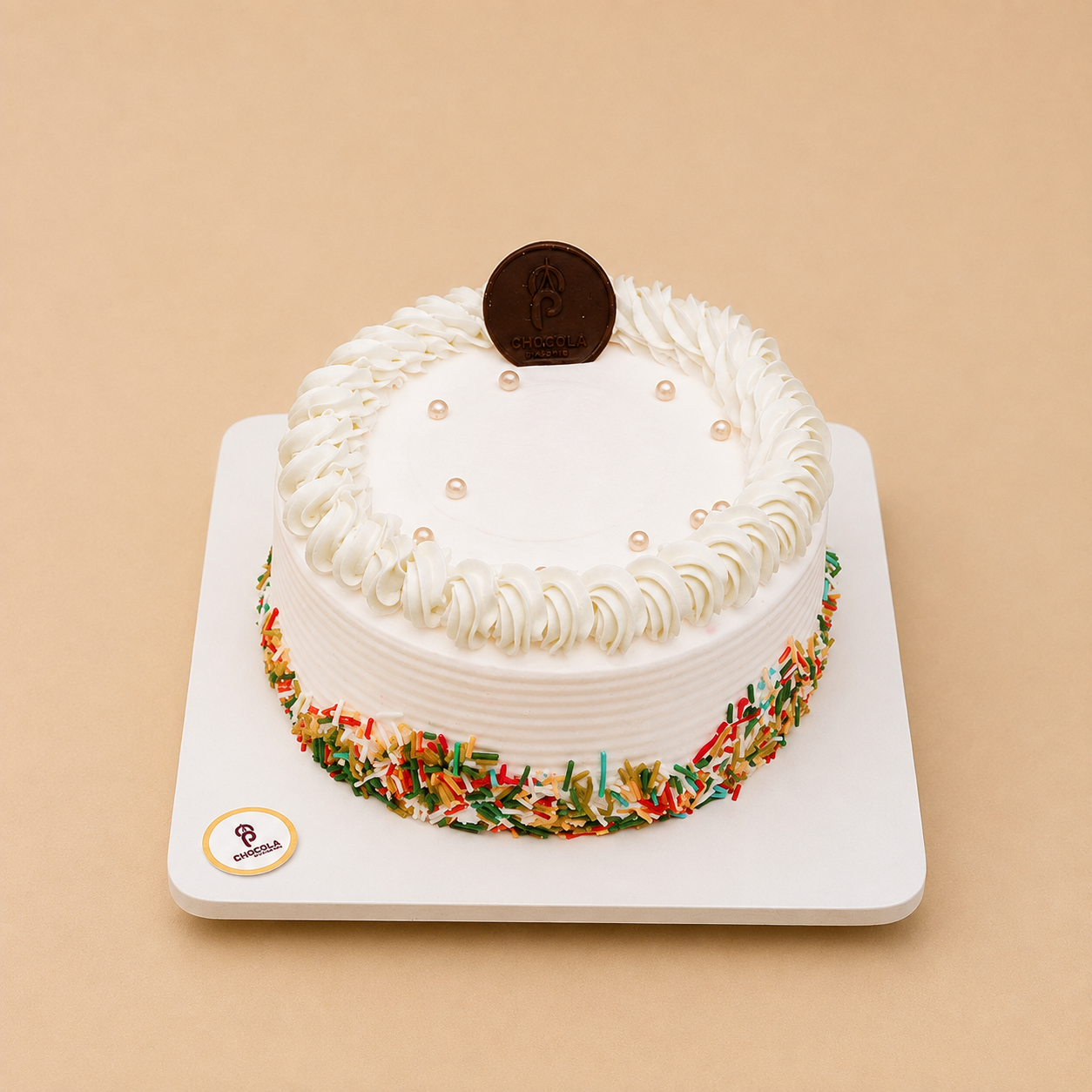 White Sprinkle Cake