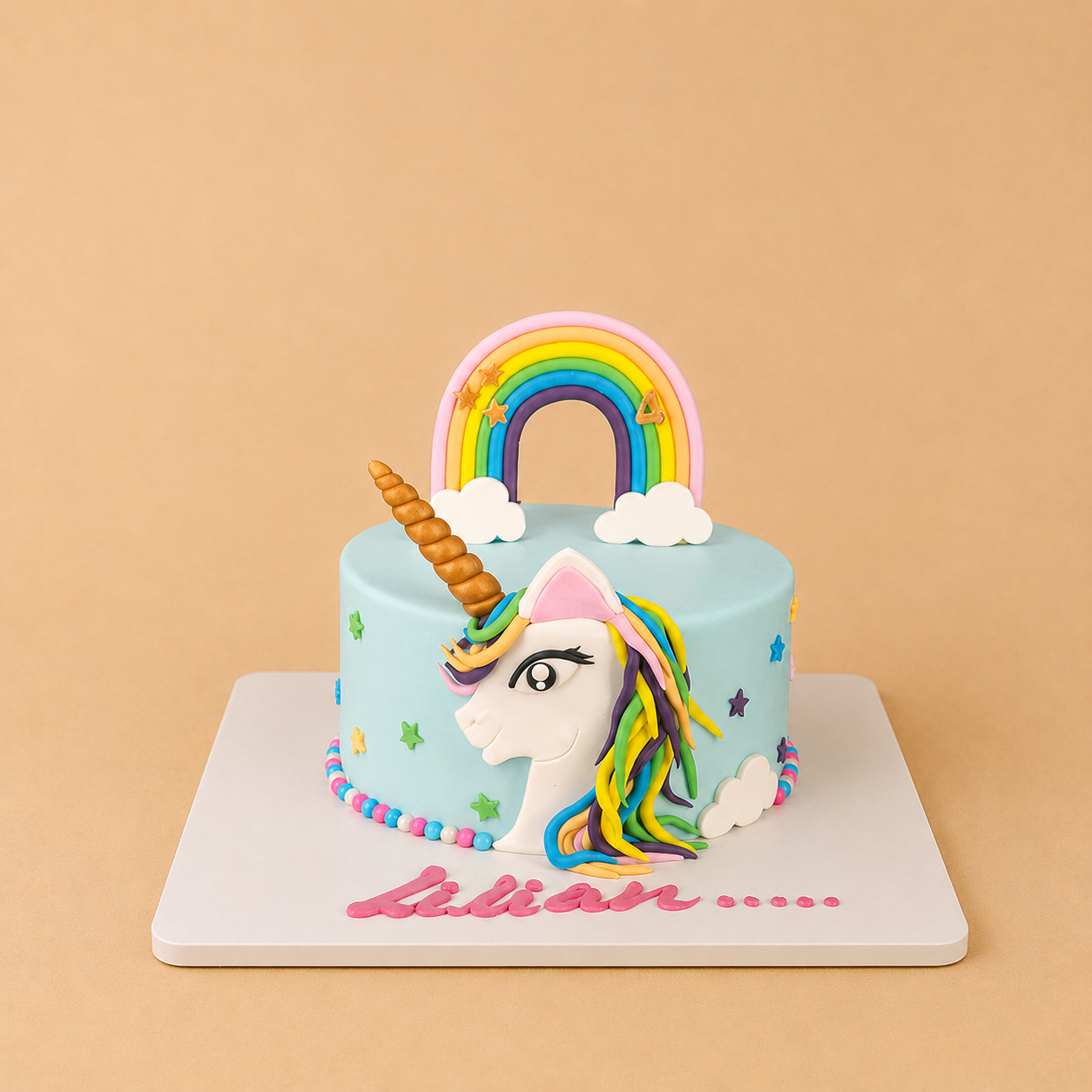 Blue Magic Unicorn Cake