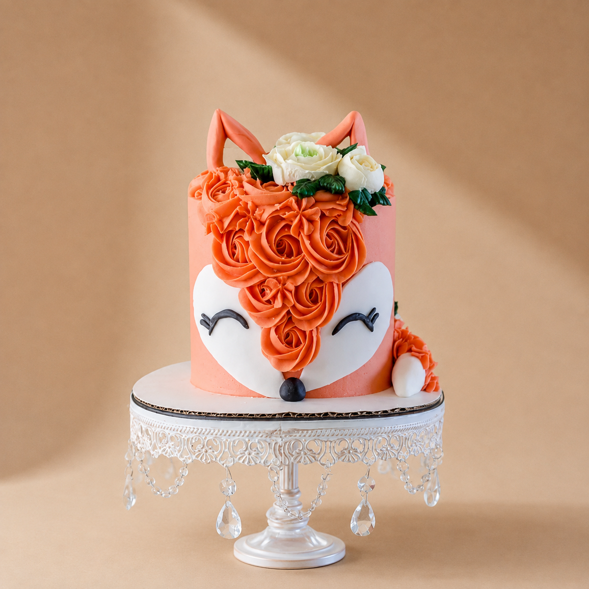 Cute Fox Theme Birthday Cake