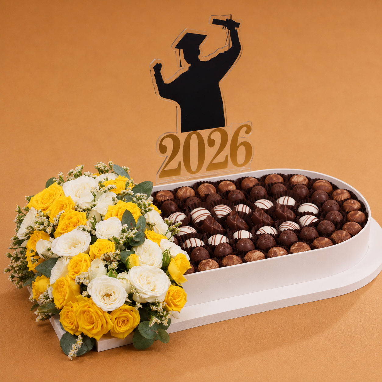 Graduation Flowers & Chocolate Set