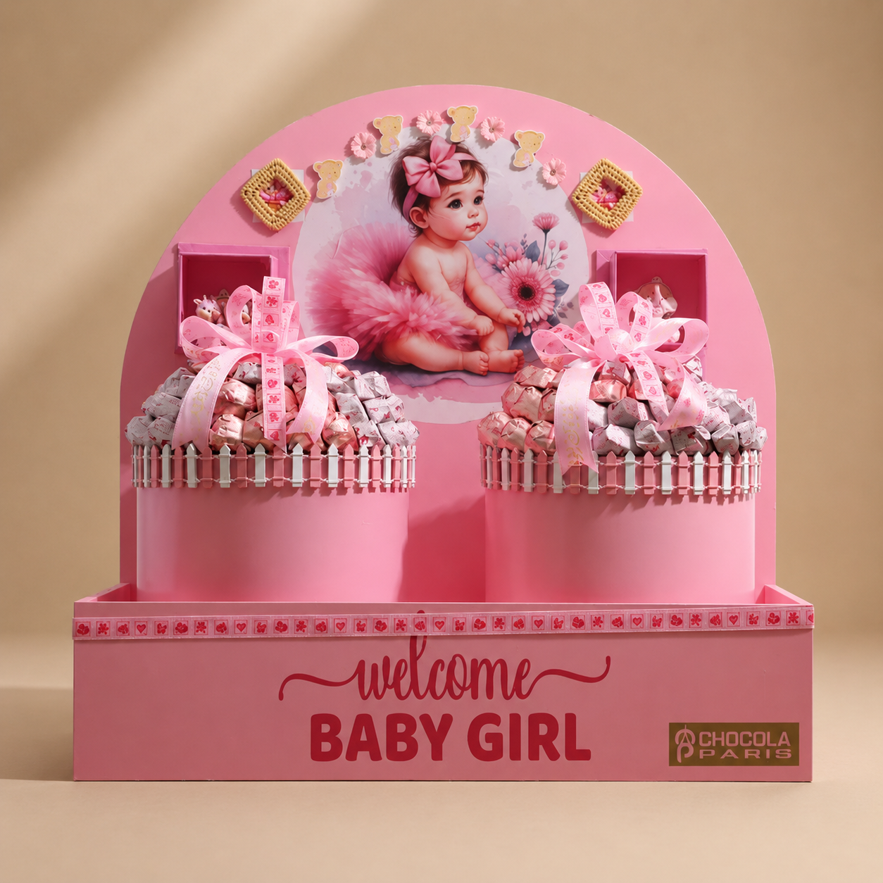 Baby Girl Belgium Chocolate Tray