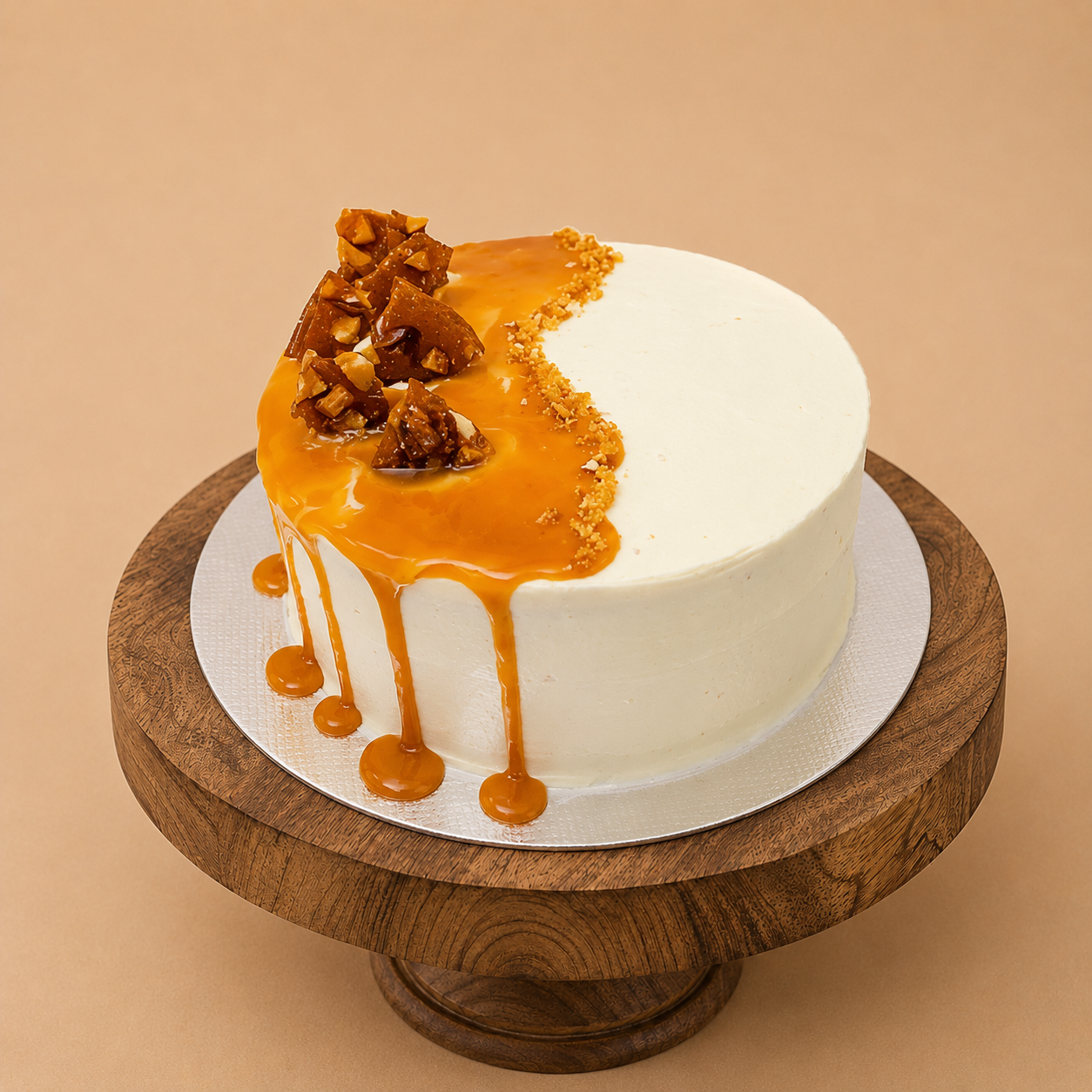 Butterscotch cake with Caramel spread