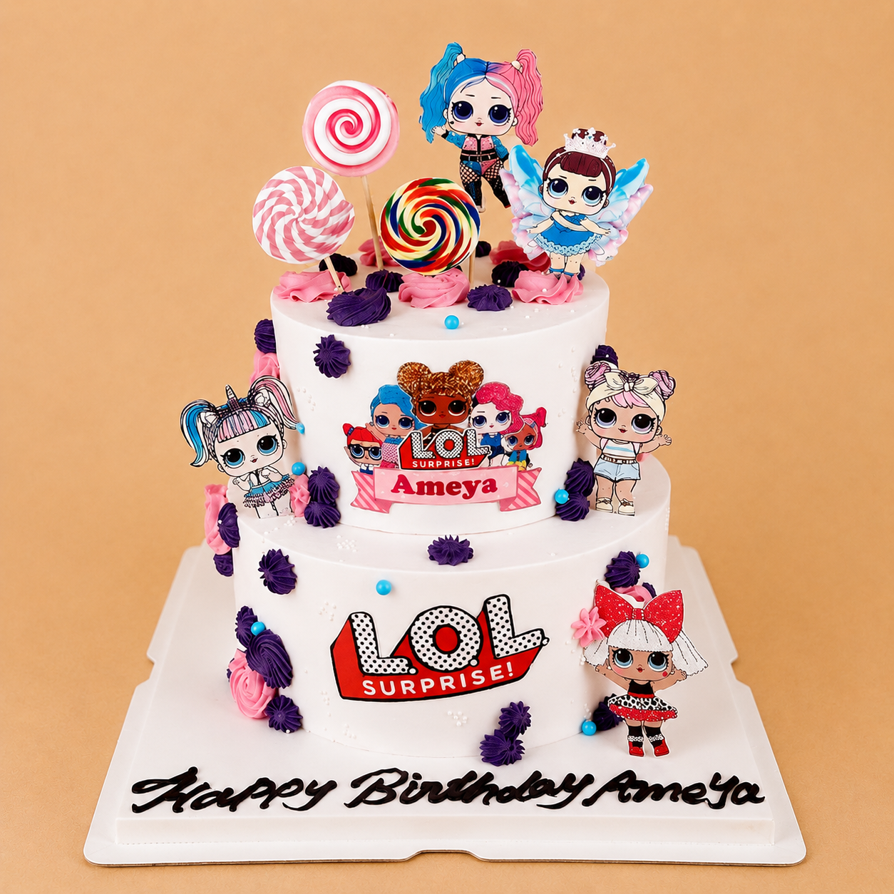 2 tier Lol theme cake