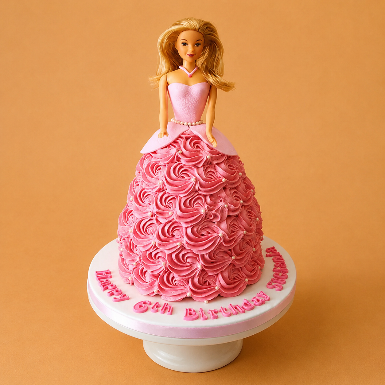 Cute Barbie Doll Cake