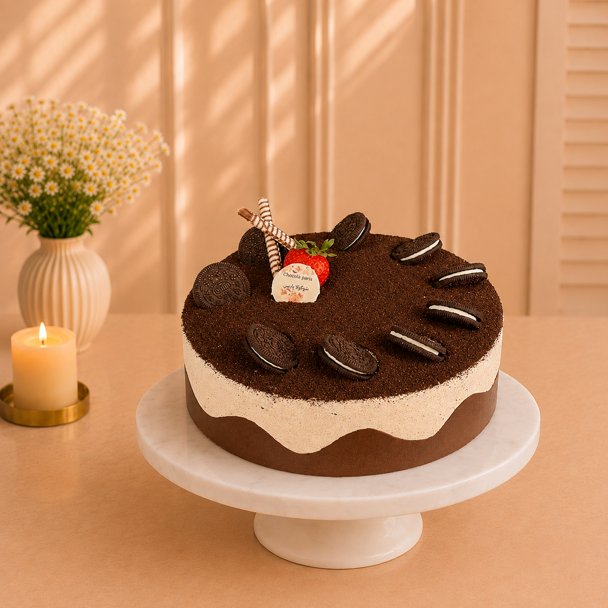 Delicious chocolate Oreo cake