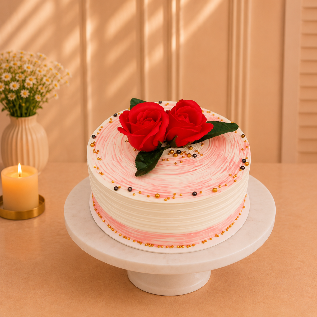 Delightful Pink ButterScotch cake