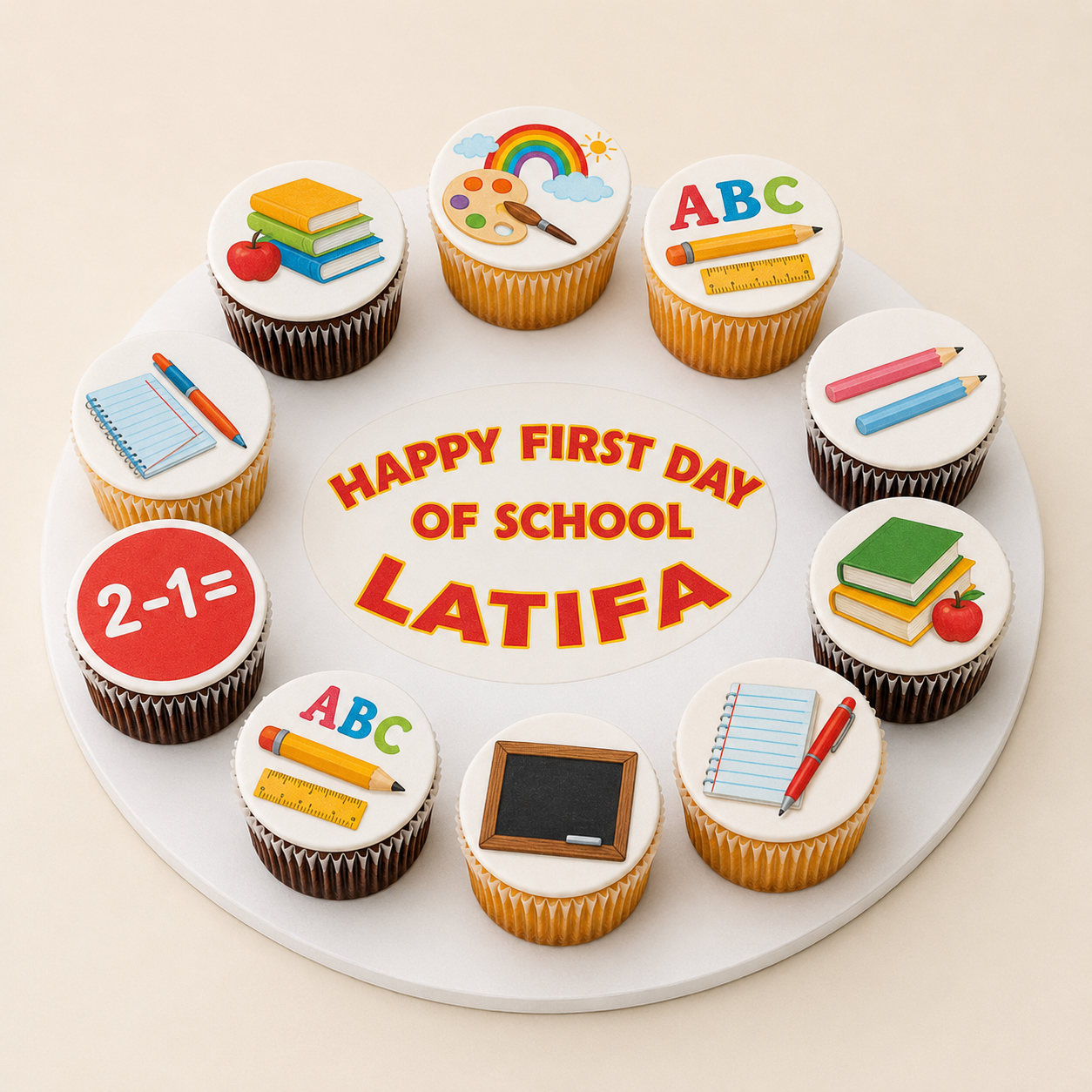 First Day of School Cupcake Set