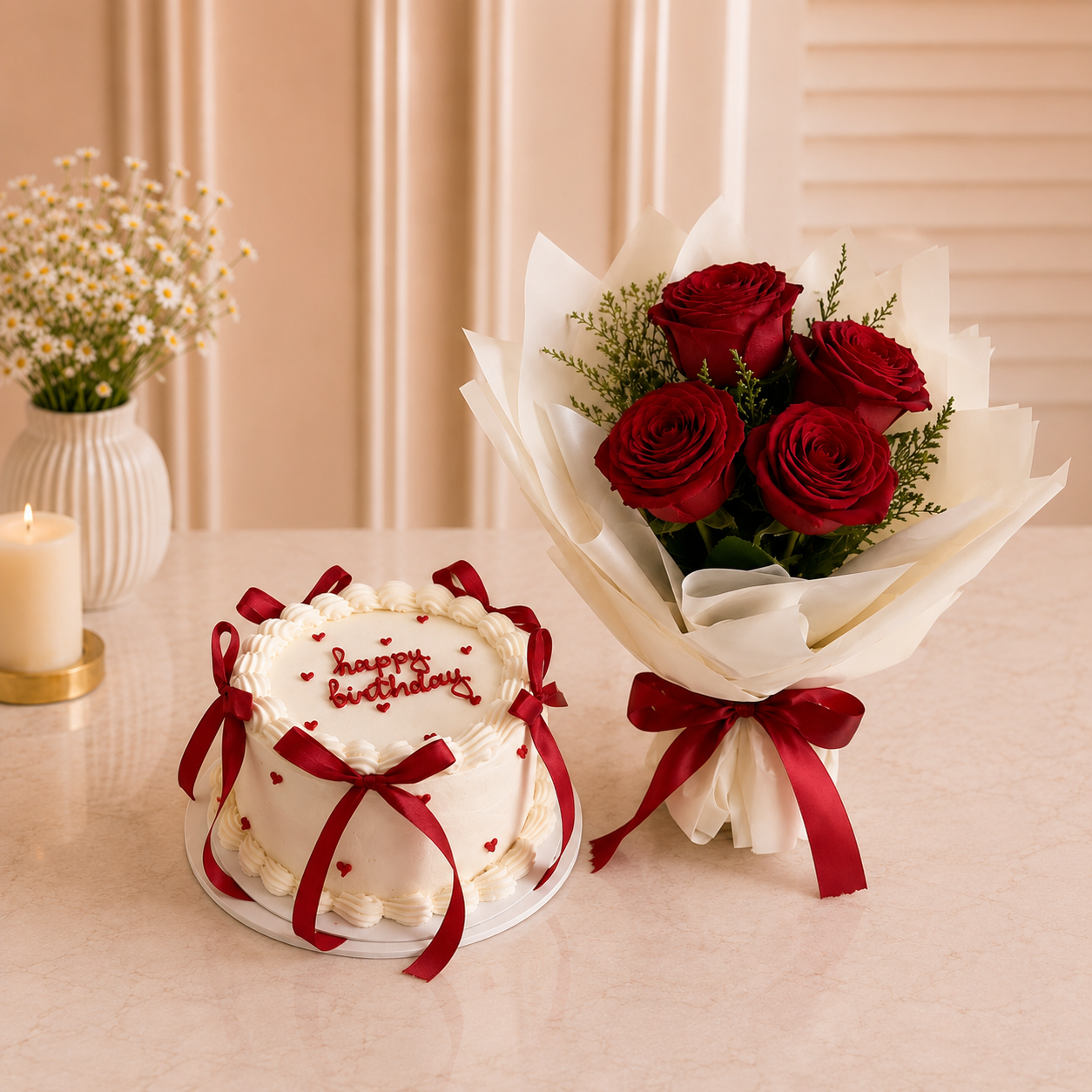 Roses & Wishes Gift Combo