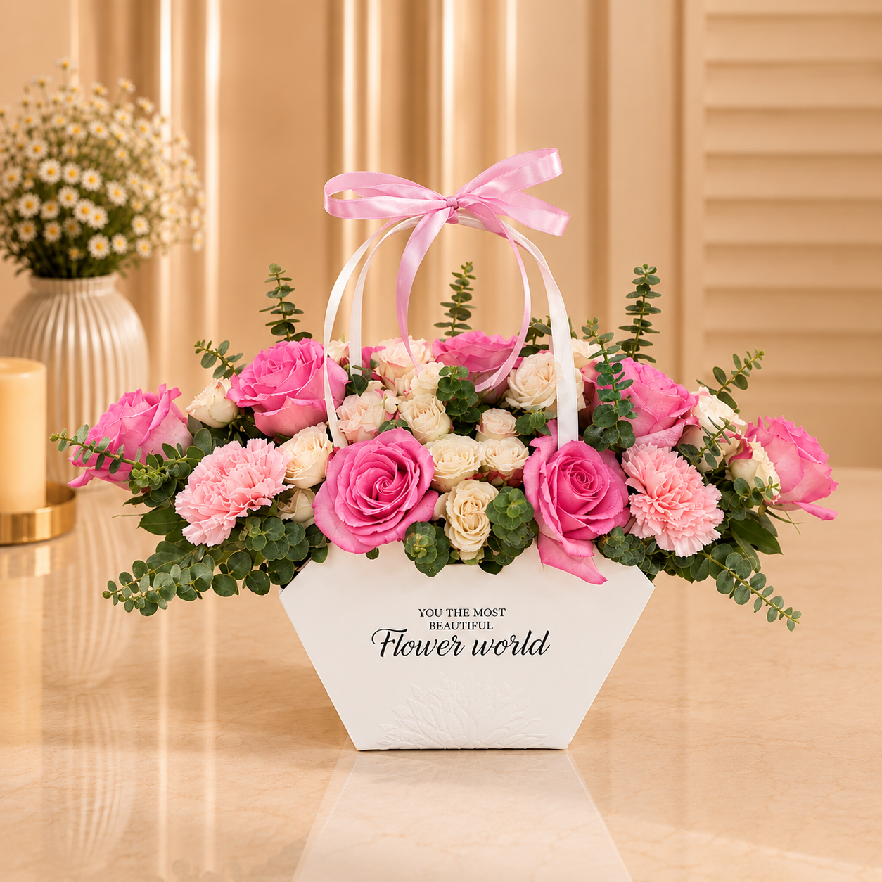 Blush Elegance – Premium Pink Rose Arrangement