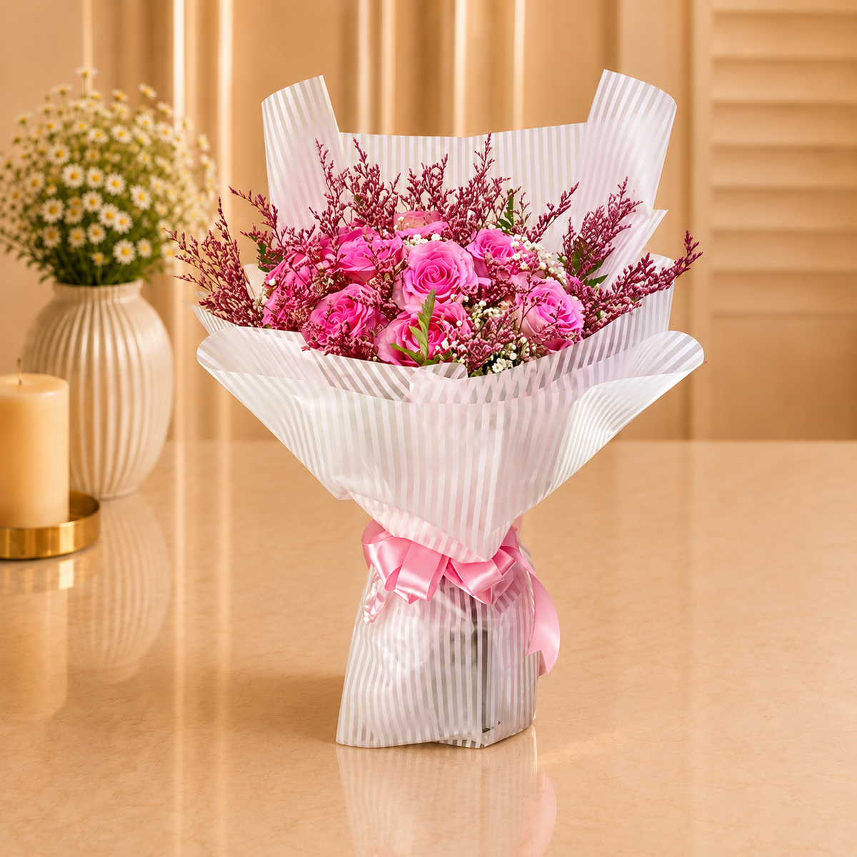 Luxury Pink Rose Bouquet