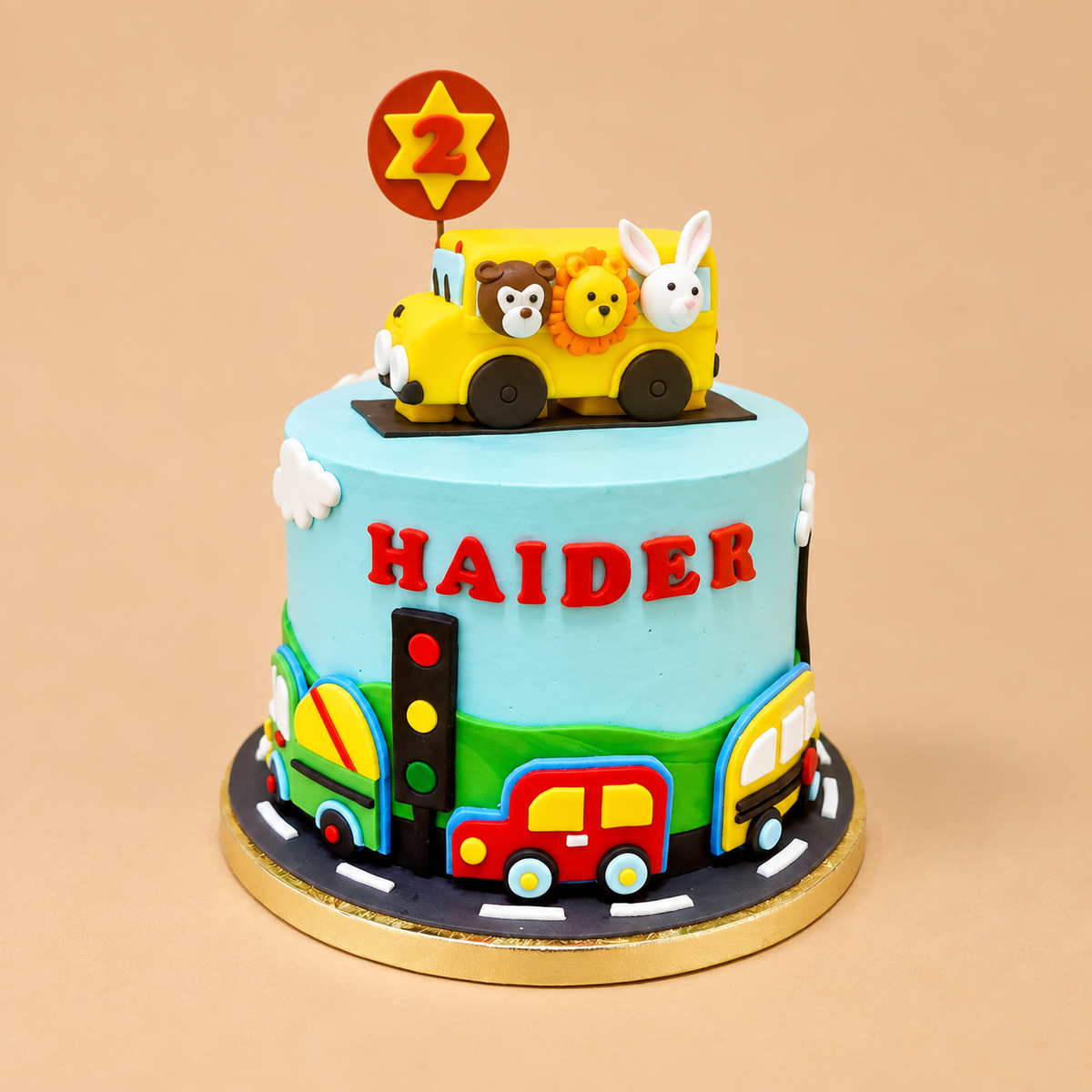 City Cars Theme Cake