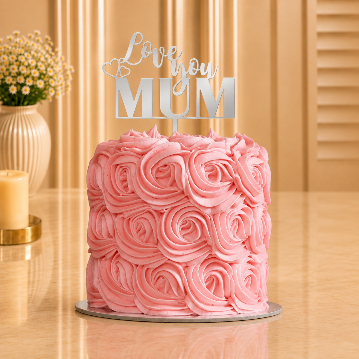 Adorable Pink Mother's day cake