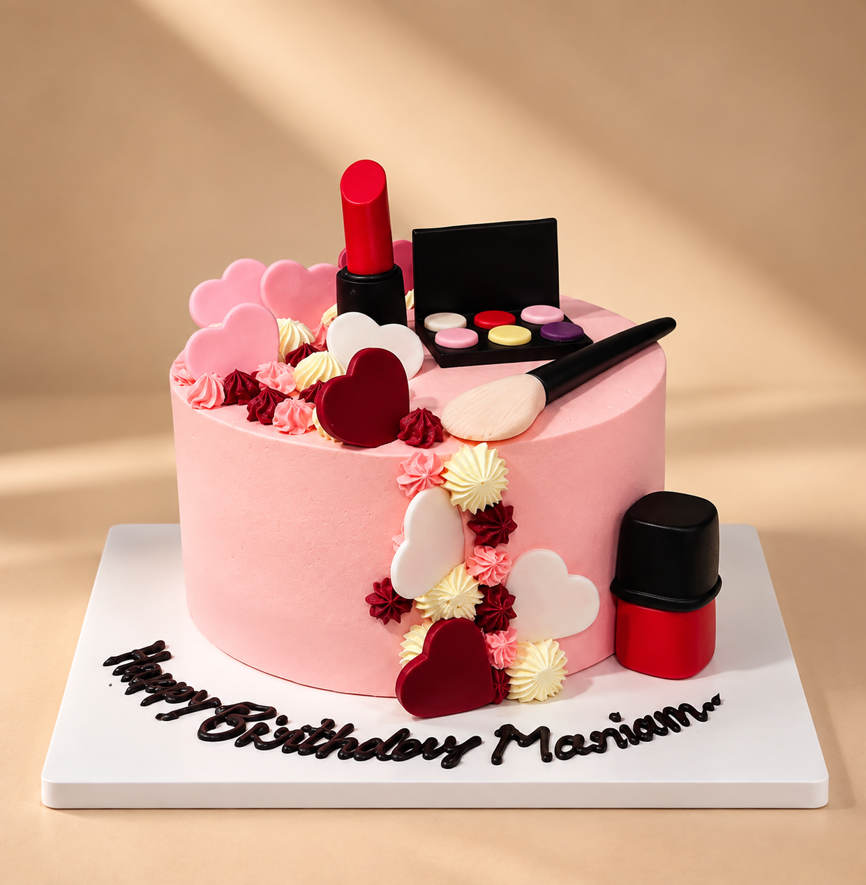 Little Hearts Makeup Cake