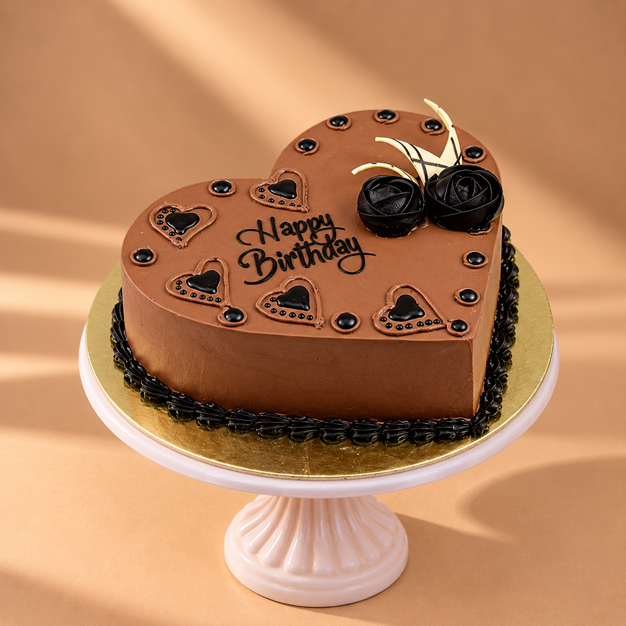 Heart Shaped Cute Birthday Cake